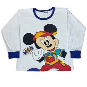 Vintage Disney Mickey Family Mickey Mouse Pajama Top Shirt 4T/5T